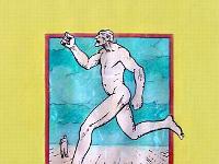 2005 - The runner - Tecnica mista su carta - 30x31,7